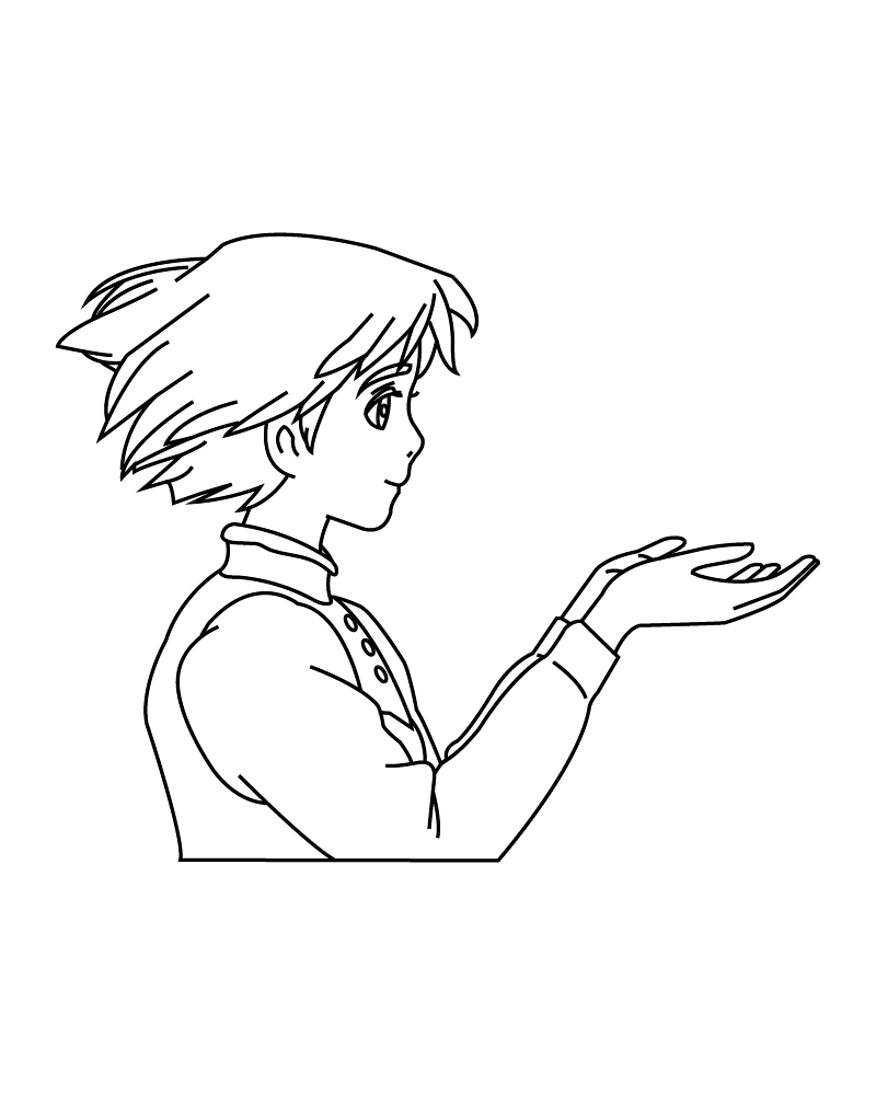 Dibujo de Sophie Hatter Short Hair Coloring Page para Colorear y Imprimir