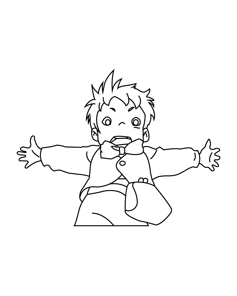 Dibujo de Studio Ghibli Character Coloring Page para Colorear y Imprimir