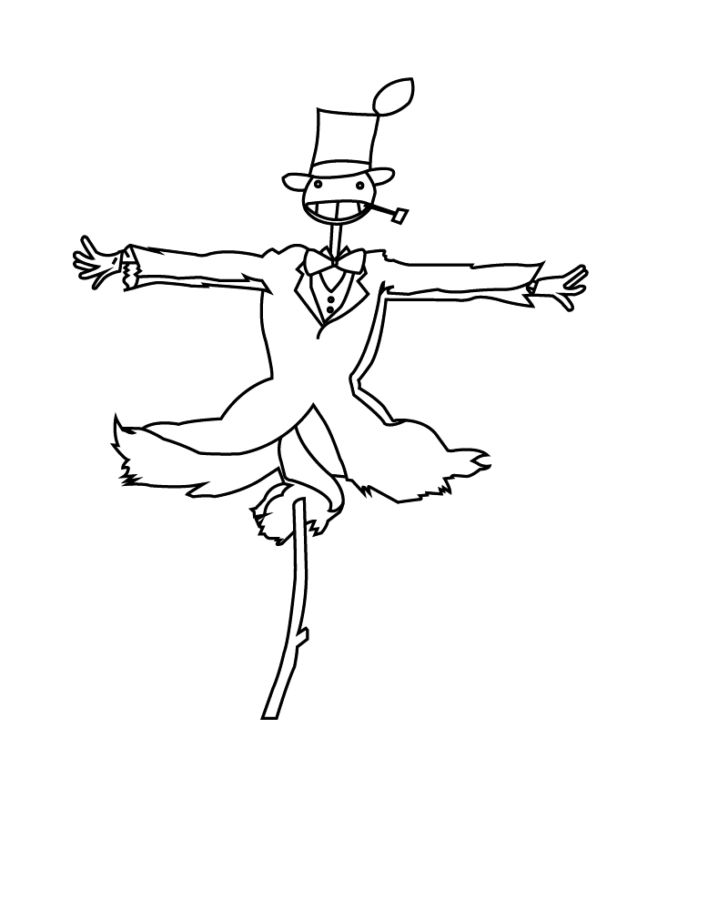 Dibujo de Turnip Head Coloring Page para Colorear y Imprimir
