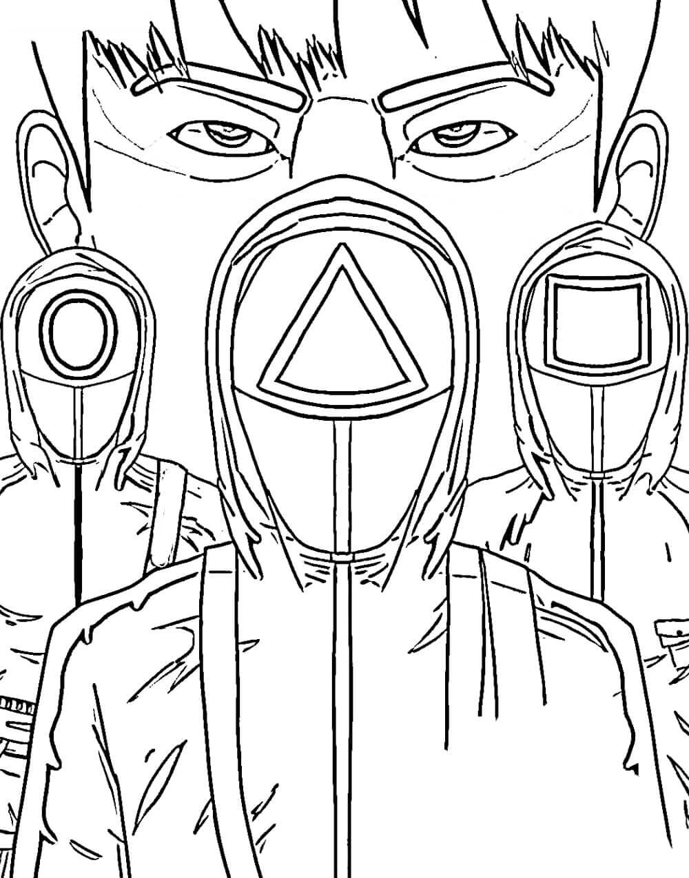 Dibujo de Insider Del Juego de Calamar para Colorear y Imprimir