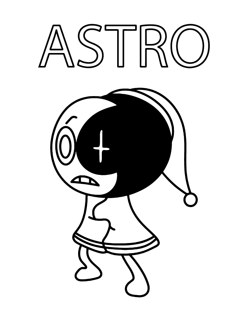 Dibujo de Dandy S World Astro Coloring Page para Colorear y Imprimir