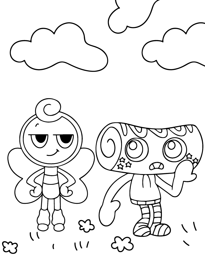Dibujo de Dandy S World Character Coloring Pages para Colorear y Imprimir