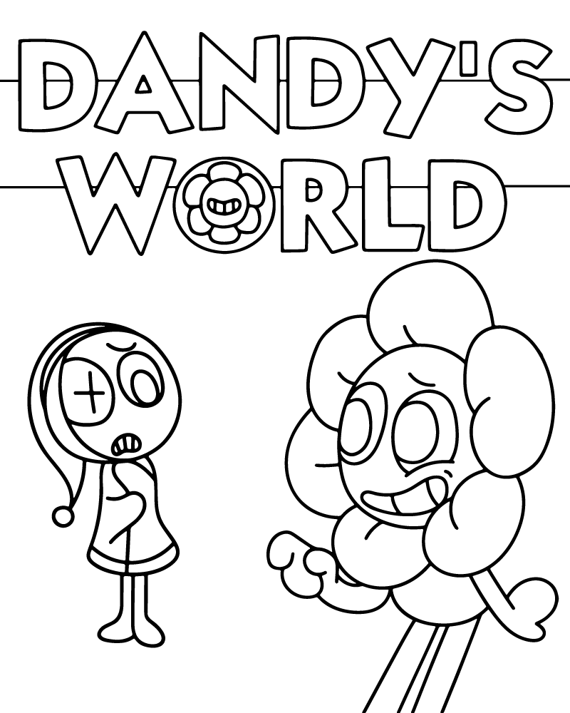 Dibujo de Dandy S World Coloring Pages para Colorear y Imprimir
