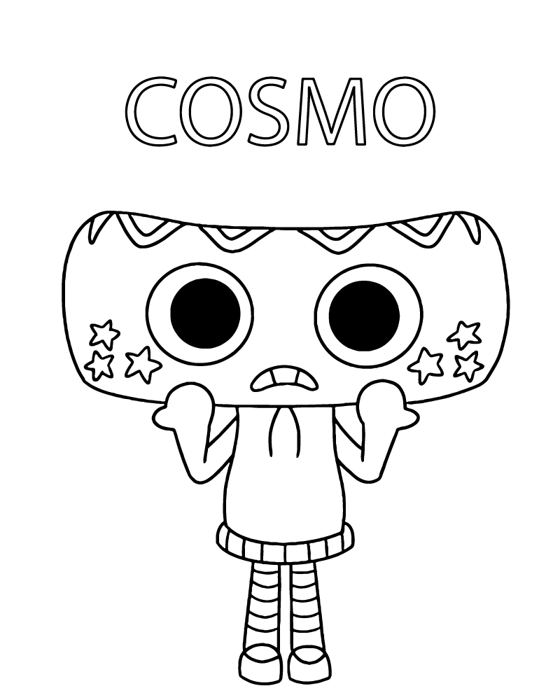 Dibujo de Dandy S World Cosmo Coloring Page para Colorear y Imprimir
