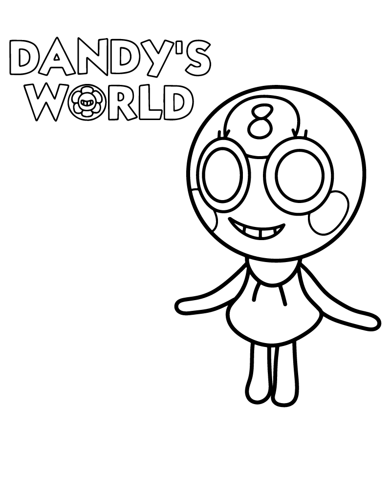 Dibujo de Dandy S World Dandy Coloring Page para Colorear y Imprimir