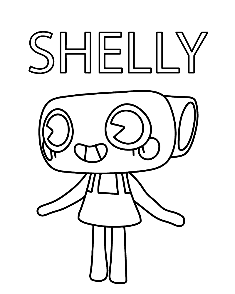 Dibujo de Dandy S World Shelly Coloring Page para Colorear y Imprimir