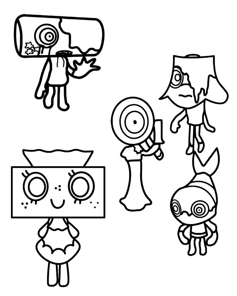 Dibujo de Dandy S World Toon Characters Coloring Pages para Colorear y Imprimir