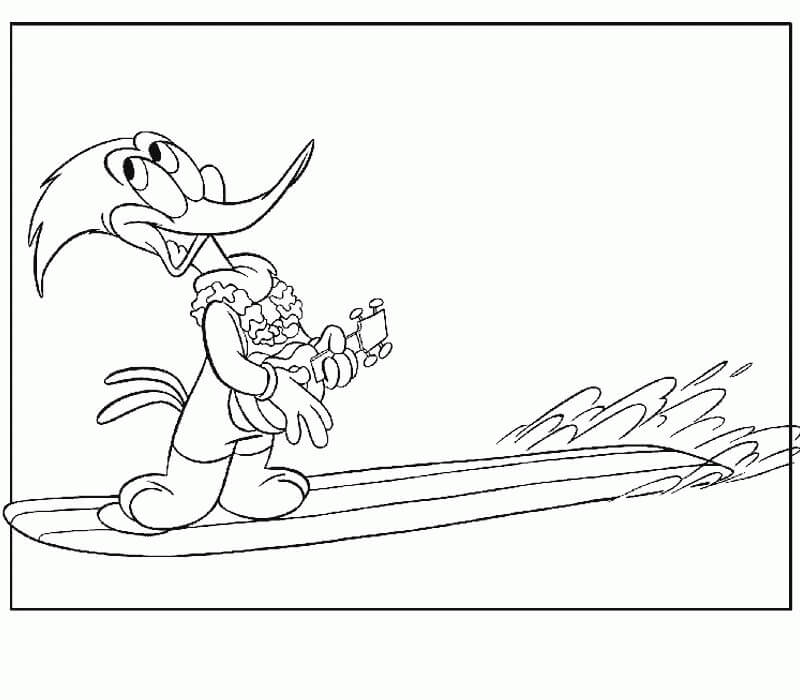 El Pájaro Loco para Colorear
