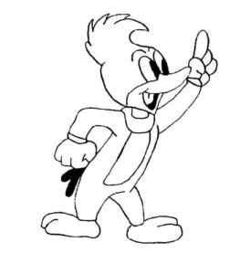 Dibujo Woody Woodpecker Hablando Colorear