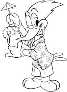 Dibujos De Pajaro Carpintero Para Imprimir Y Colorear