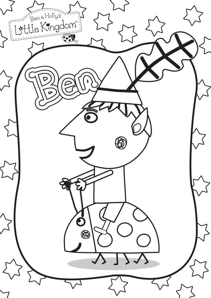 Dibujo de Ben Montando a Gaston para Colorear y Imprimir