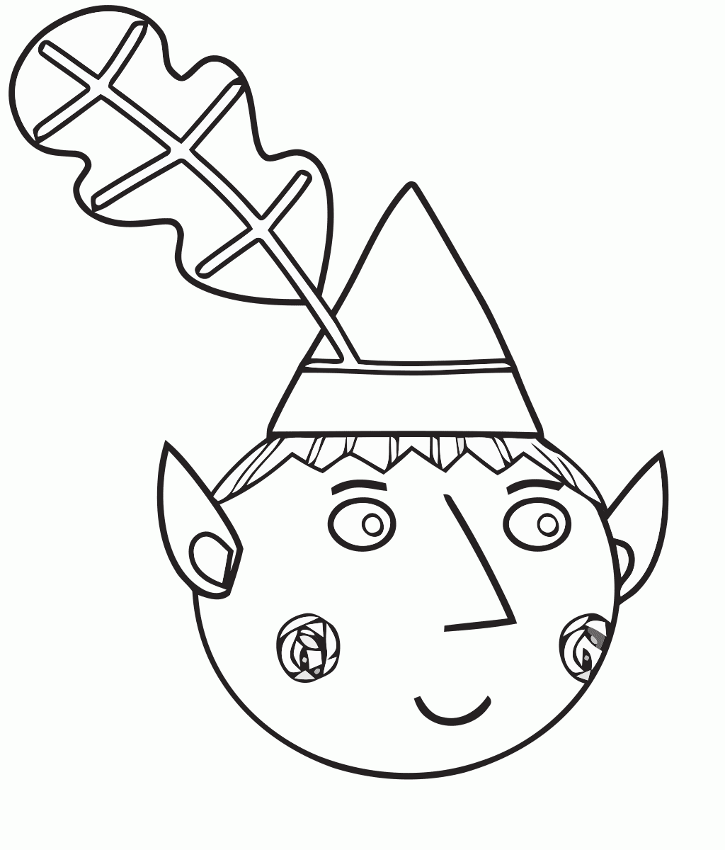 Dibujo de Cara de Ben para Colorear y Imprimir