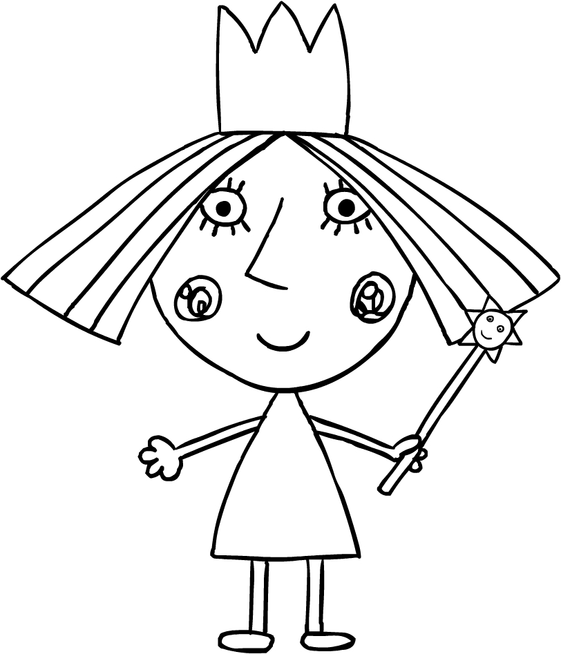 Dibujo de Princesa Holly para Colorear y Imprimir