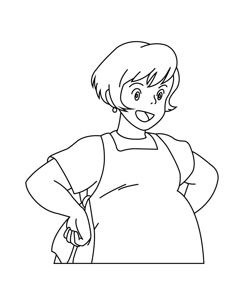 Dibujo de Fat Kiki Coloring Page para Colorear y Imprimir