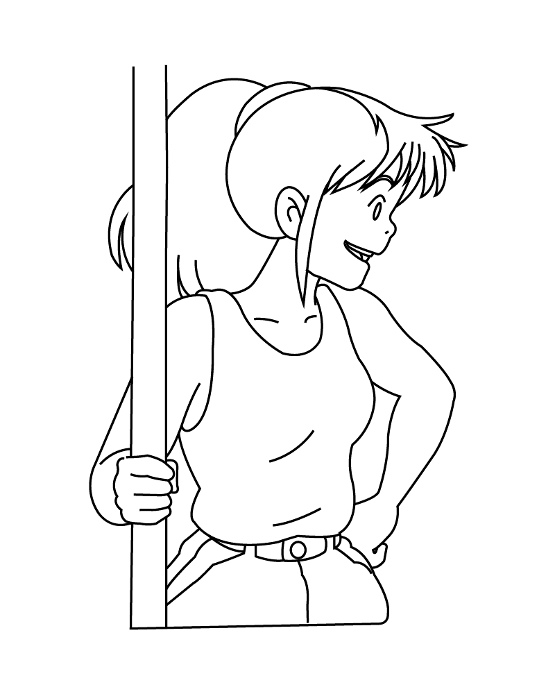 Dibujo de Kiki Happy Coloring For Kids para Colorear y Imprimir