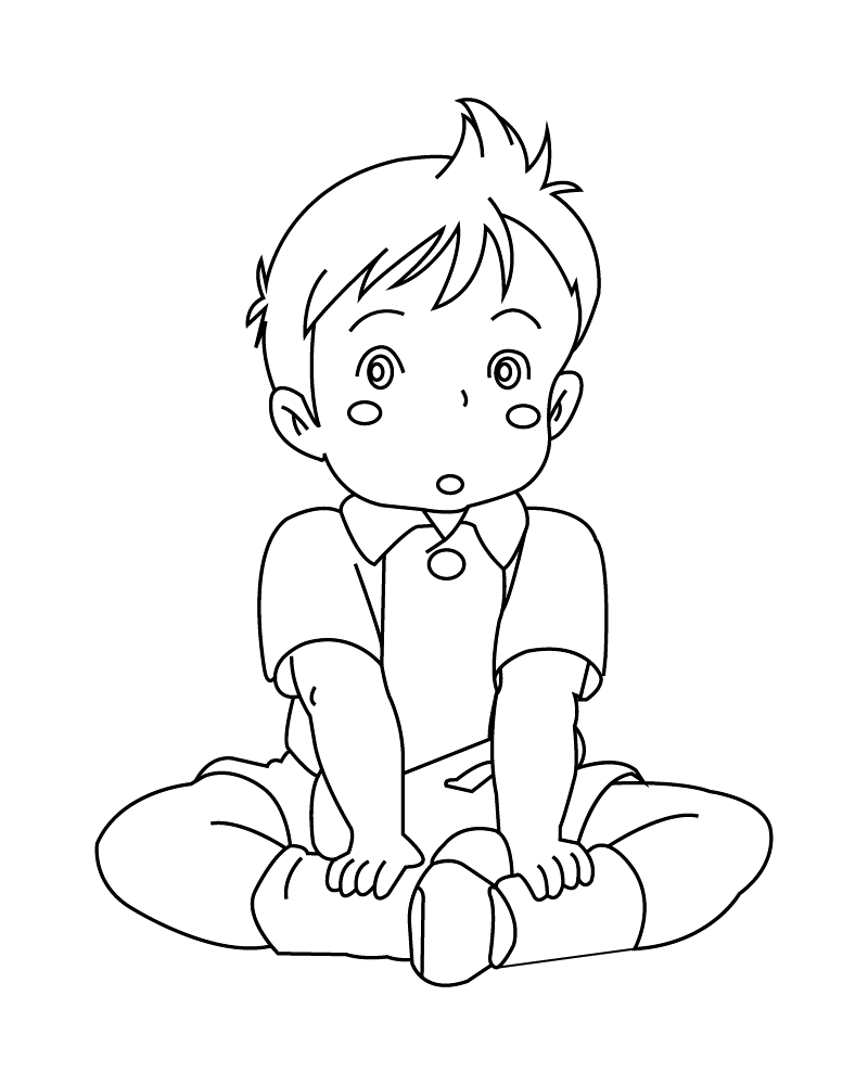 Dibujo de Kikis Delivery Service Kawaii Coloring Page para Colorear y Imprimir