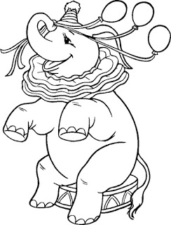 dibujo elefante travieso para colorear