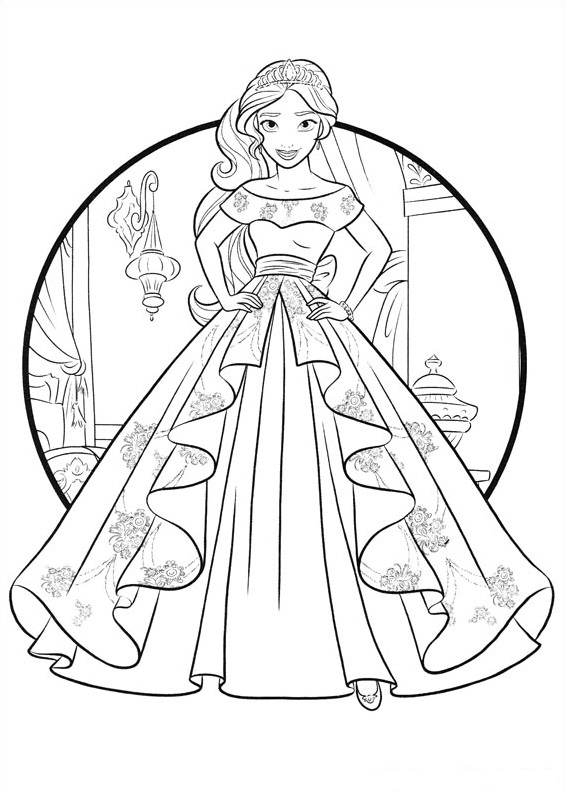 Dibujo de Hermosa Elena para Colorear y Imprimir