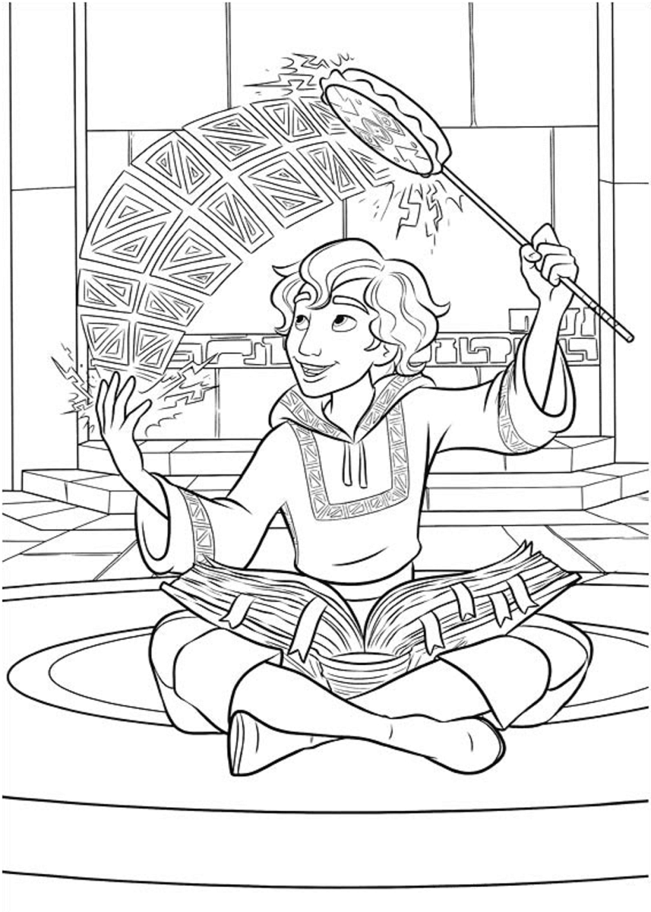 Dibujo de Mateo y Magia para Colorear y Imprimir