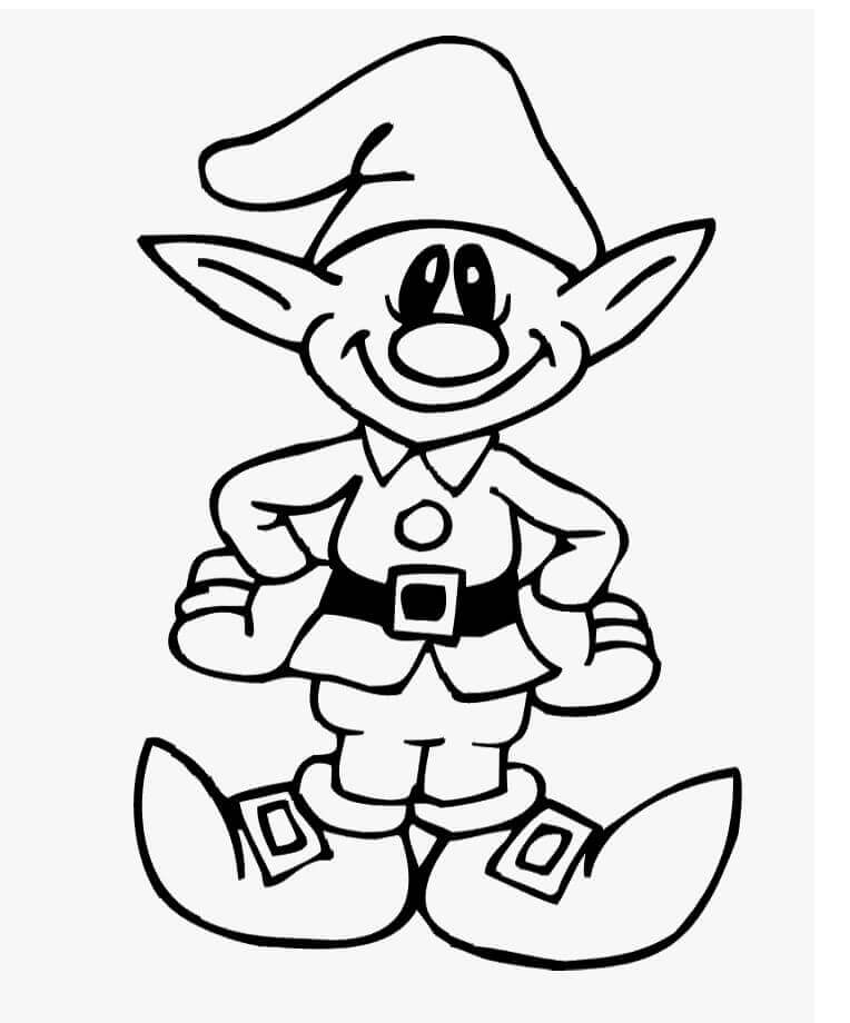 Dibujo de Duende Divertido 1 para Colorear y Imprimir