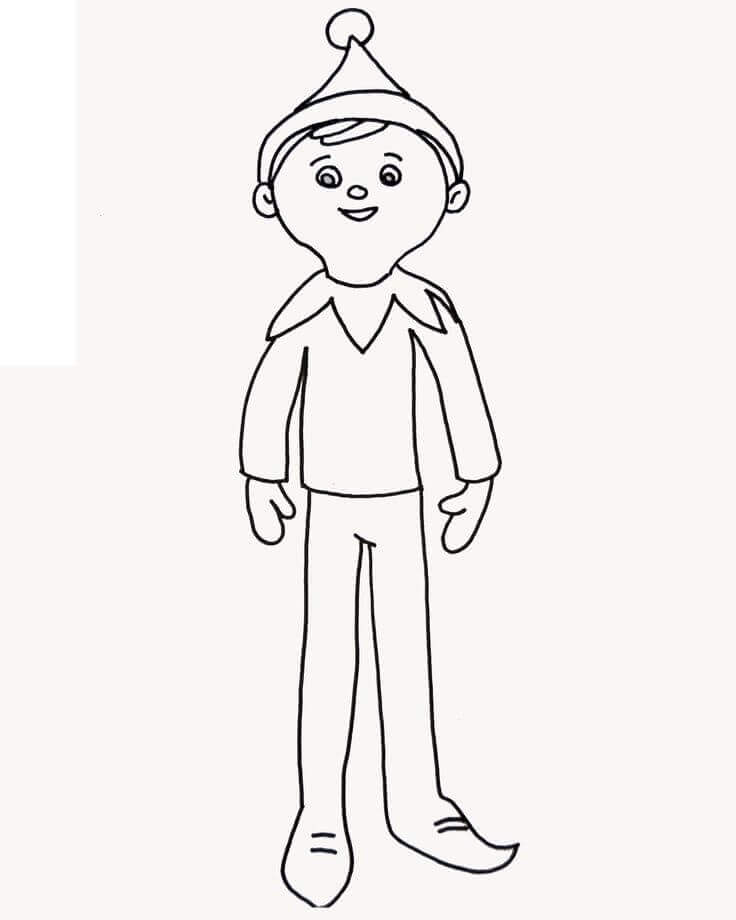 Elfo para Colorear