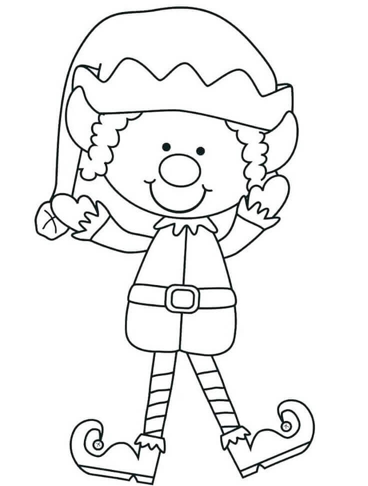 Dibujo de Pequeño Elfo 1 para Colorear y Imprimir