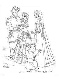 Dibujo de Elsa y Anna Olaf para Colorear y Imprimir