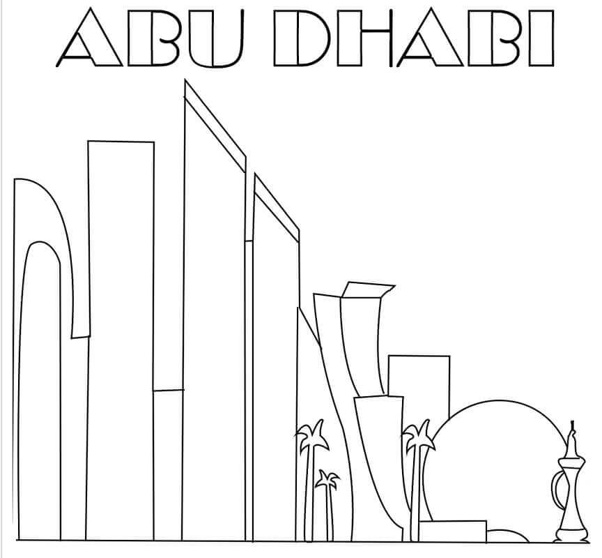 Dibujo de Abu Dhabi para Colorear y Imprimir
