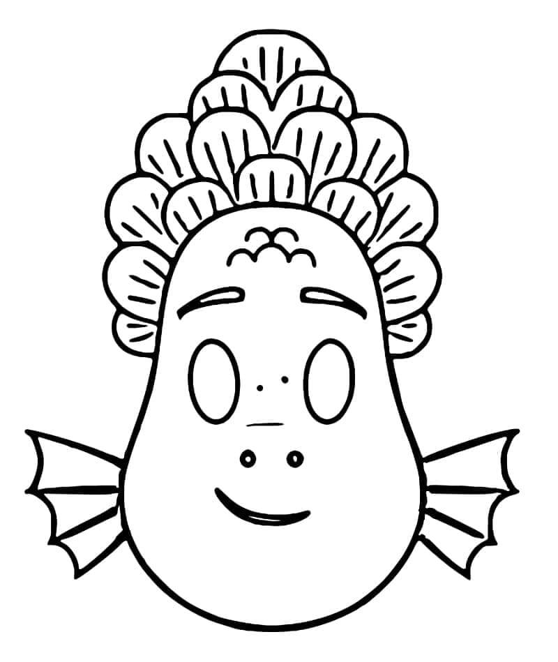 Dibujo de Alberto Emoji para Colorear y Imprimir