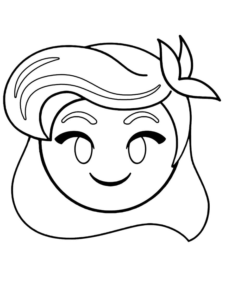 Dibujo de Emoji Cara de Olaf para Colorear y Imprimir