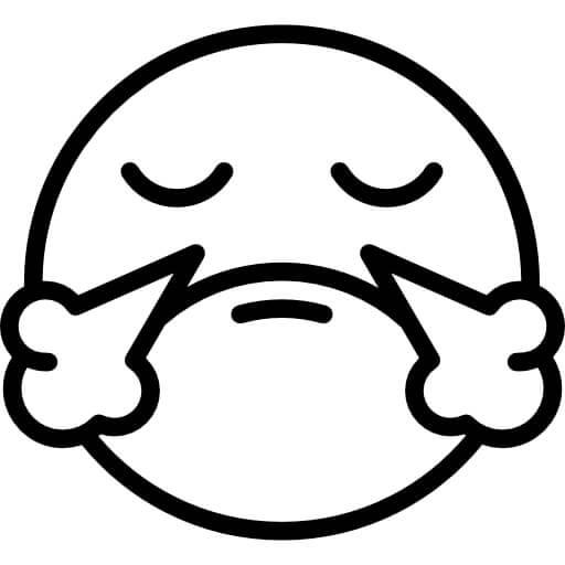 Dibujo de Emoji de Suspiro para Colorear y Imprimir