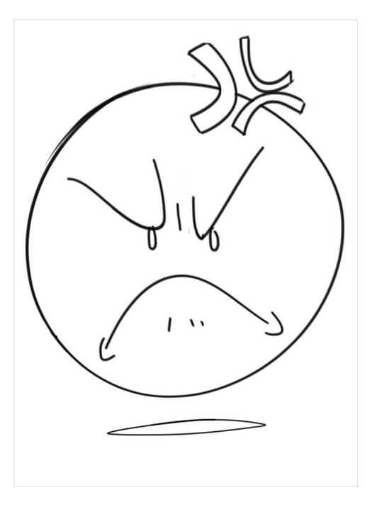 Dibujo de Emoji Enojado para Colorear y Imprimir