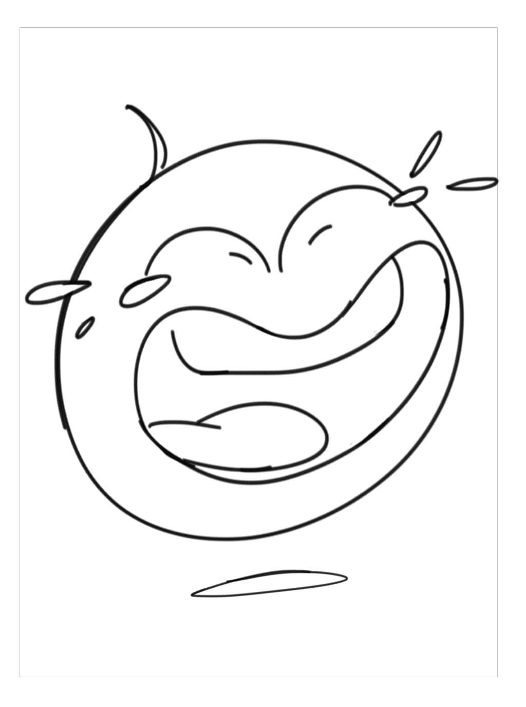 Dibujo de Emoji Llorando 1 para Colorear y Imprimir