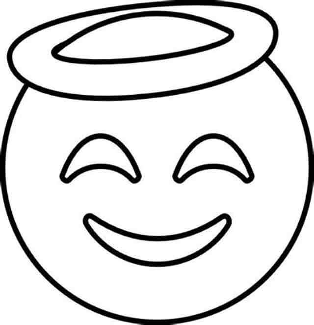 Dibujo de Emoji Simples para Colorear y Imprimir