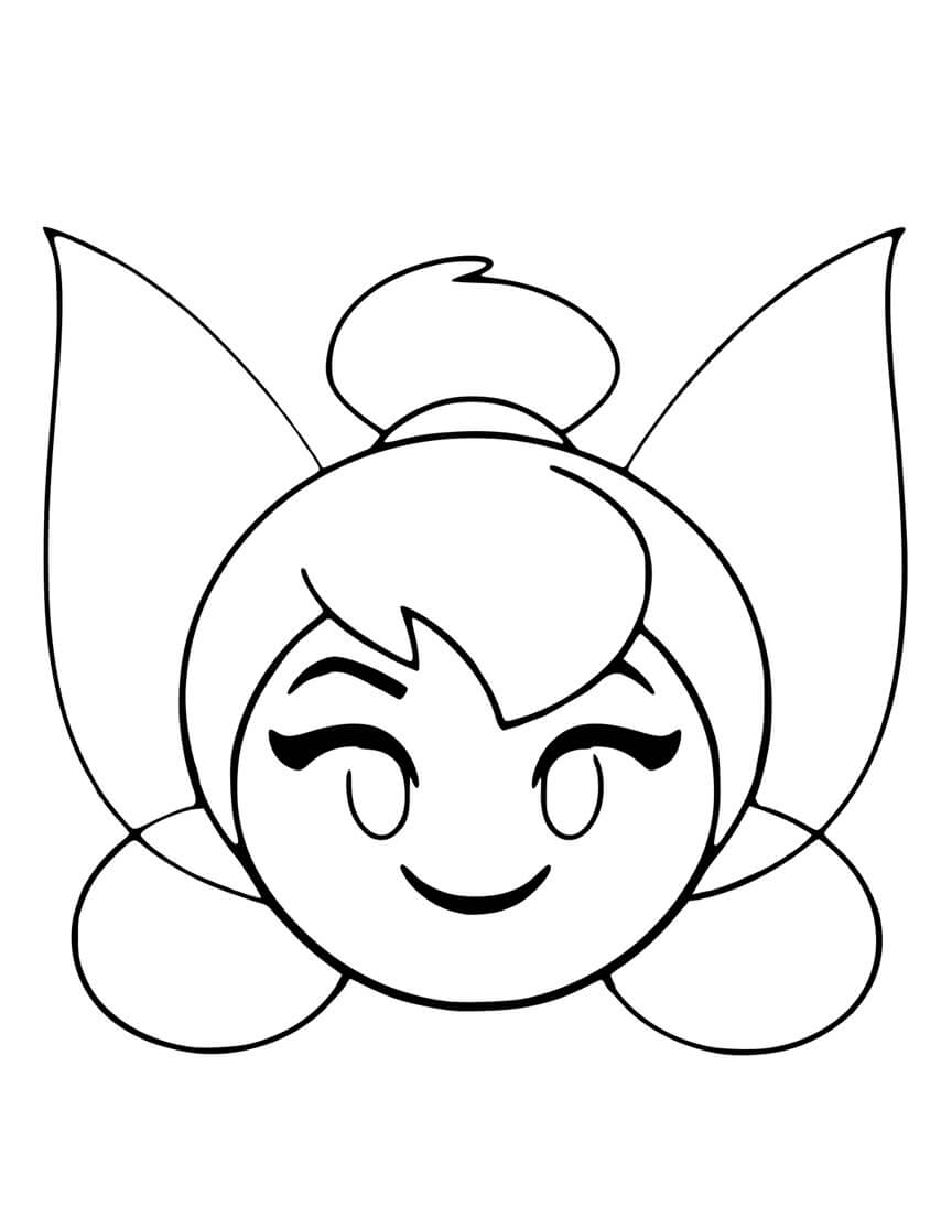Dibujo de Emoticonos de Hadas para Colorear y Imprimir