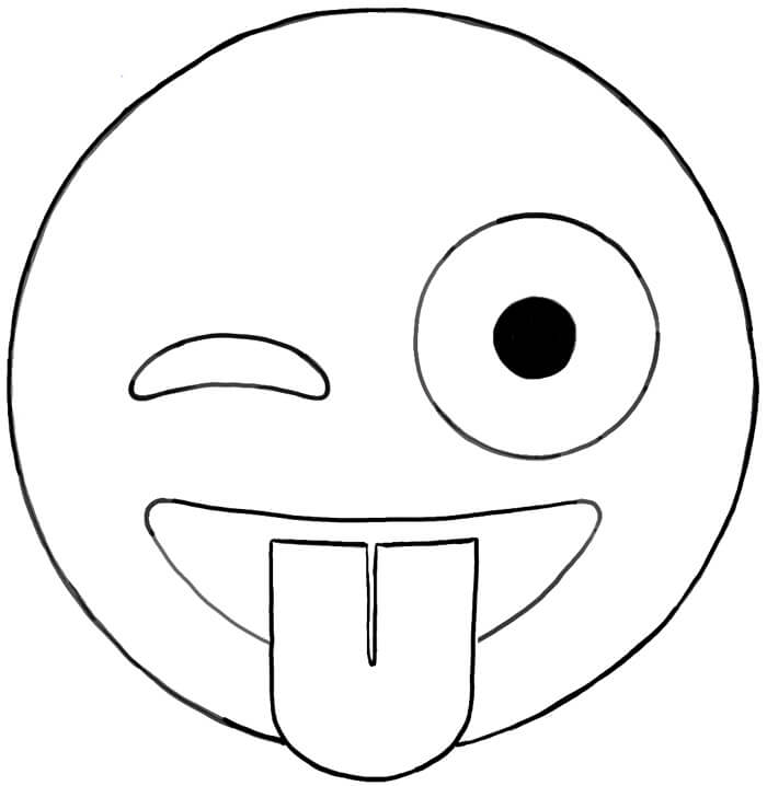 Dibujo de Impresionantes Emojis para Colorear y Imprimir