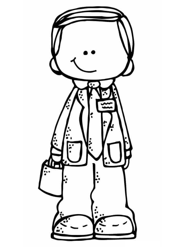 Dibujo de Dibujo Hombre de Negocios para Colorear y Imprimir
