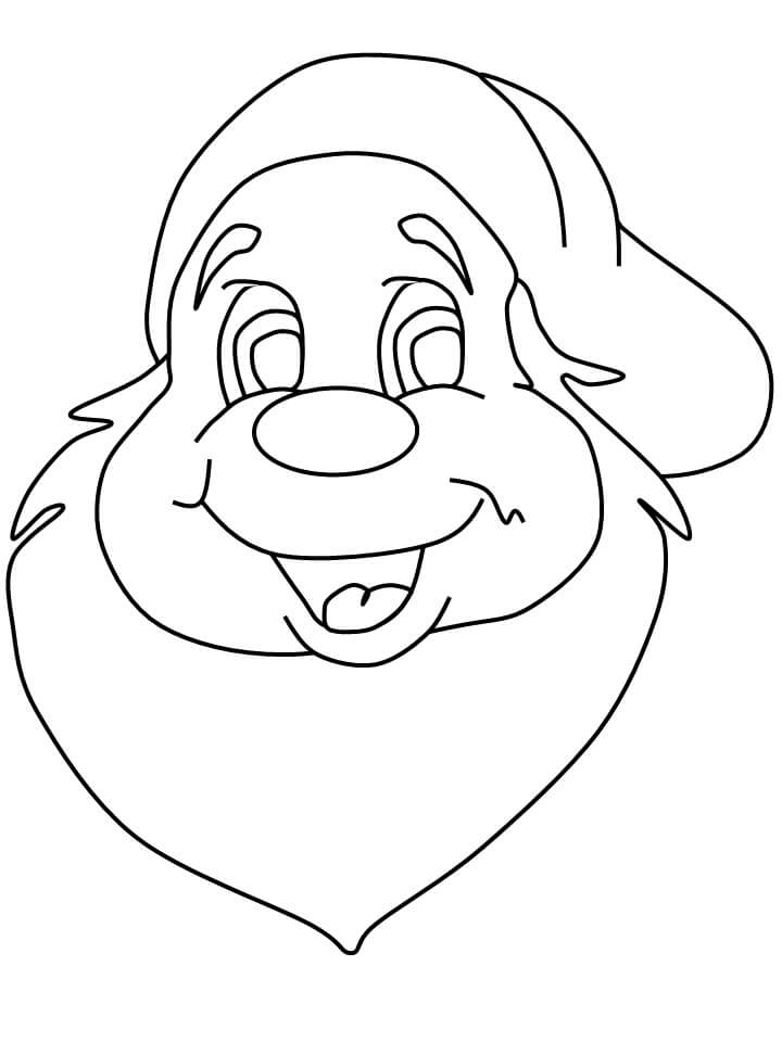 Dibujo de Cara Enana para Colorear y Imprimir