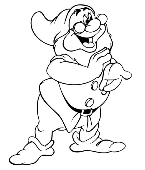 Dibujo de Dwaf Divertido para Colorear y Imprimir