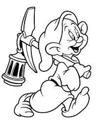 Dibujo de Enano Con Un Pico para Colorear y Imprimir