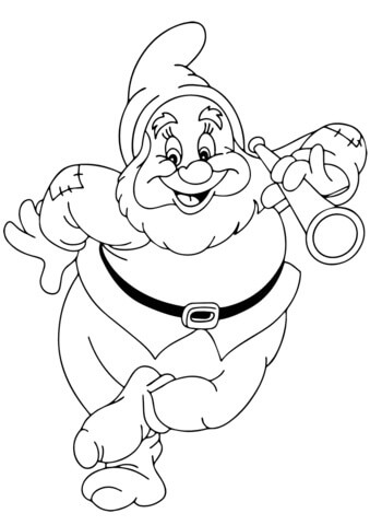 Dibujo de Enano de Blancanieves para Colorear y Imprimir