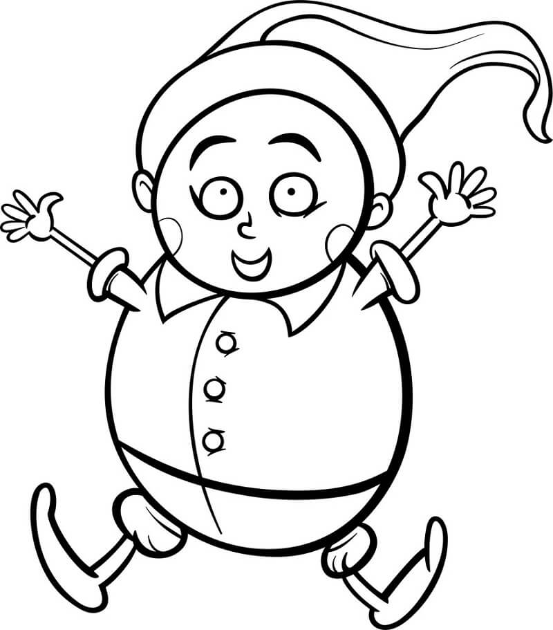 Dibujo de Enano ¡Feliz para Colorear y Imprimir