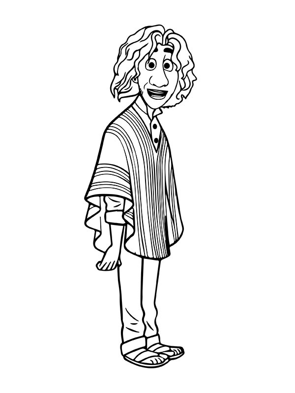 Dibujo de Imgi 13 Smiling Bruno Madrigal Coloring Page para Colorear y Imprimir