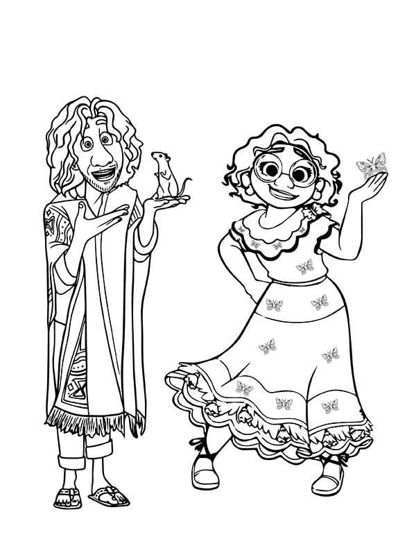 Dibujo de Imgi 16 Madrigal Sibling From Encanto Coloring Page para Colorear y Imprimir