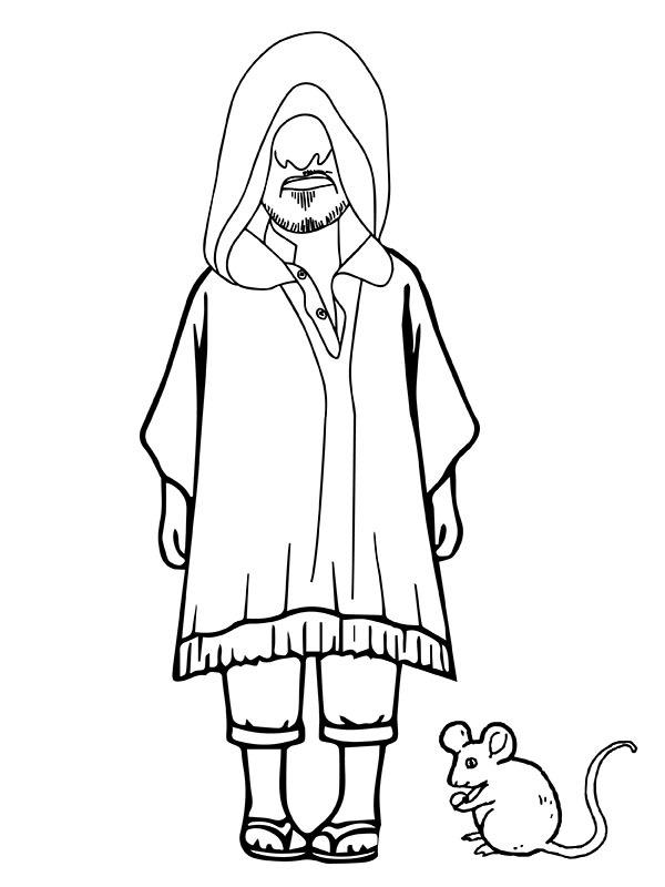 Dibujo de Imgi 17 Bruno With Covered Face Coloring Page para Colorear y Imprimir