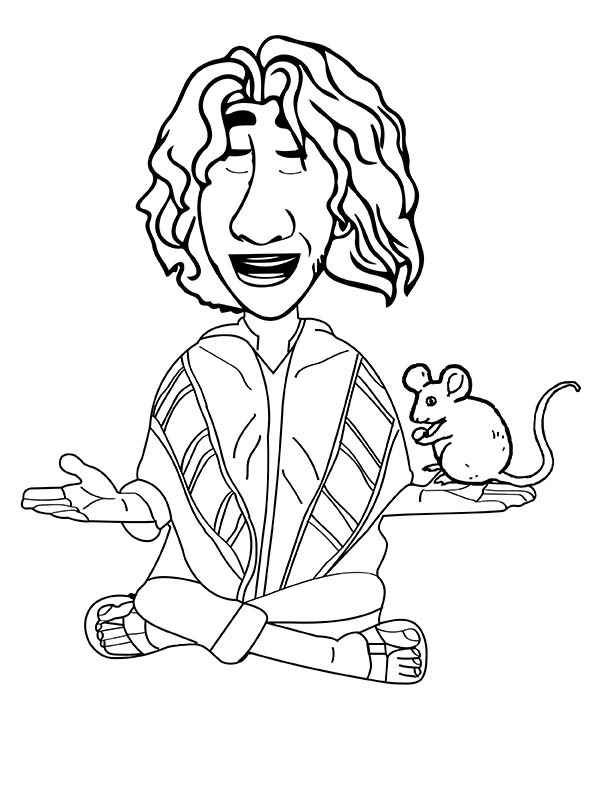 Dibujo de Imgi 18 Bruno With Rat On Palm Coloring Page para Colorear y Imprimir