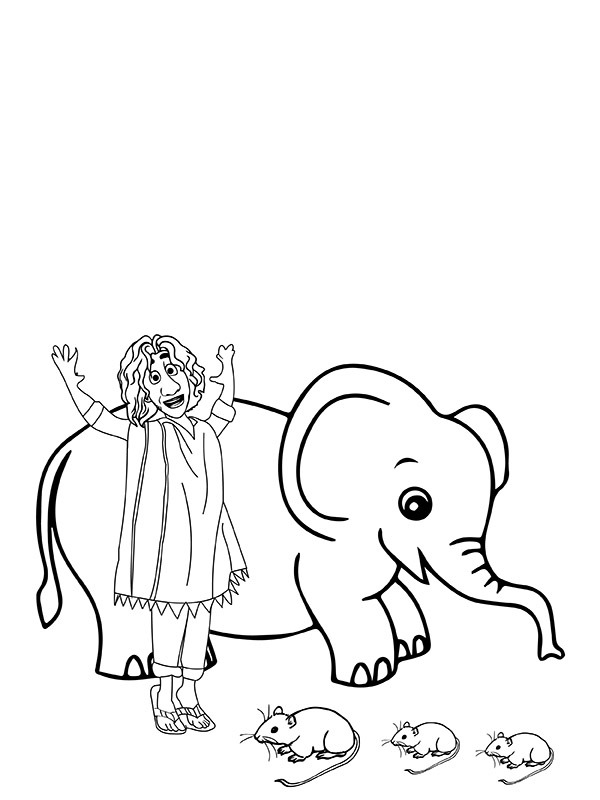 Dibujo de Imgi 20 Bruno Madrigal Rats And Elephant Coloring Page para Colorear y Imprimir
