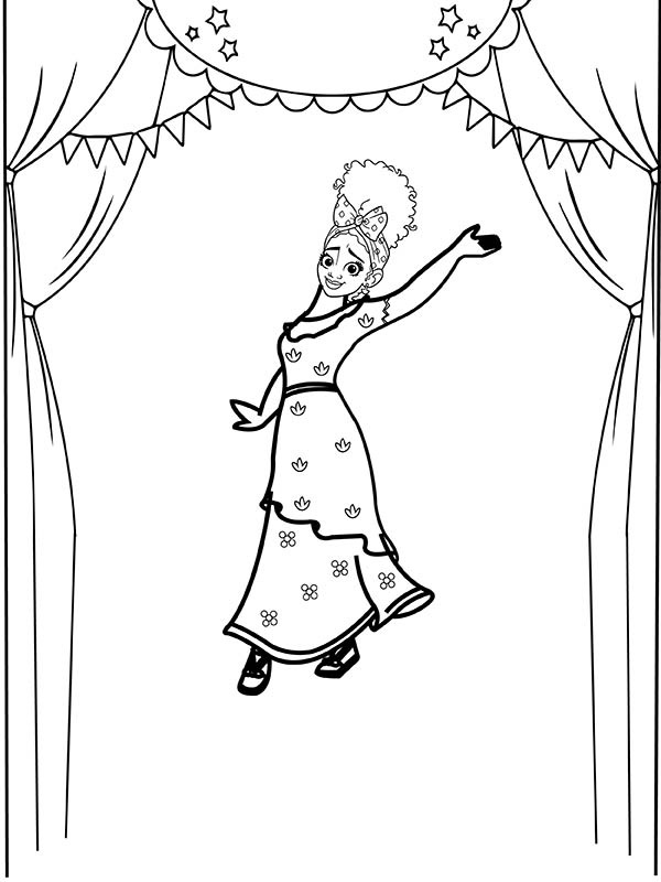 Dibujo de Imgi 14 Dolores Madrigal In Theater Coloring Page para Colorear y Imprimir
