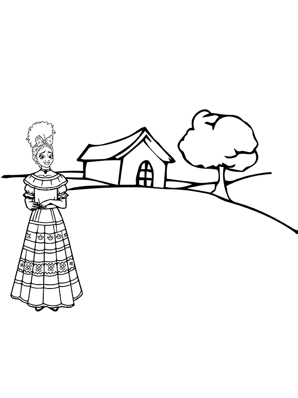 Dibujo de Imgi 15 Encanto Dolores And House Coloring Page para Colorear y Imprimir