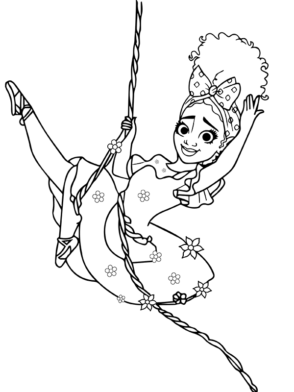 Dibujo de Imgi 6 Encanto Dolores Swinging On Vine Coloring Page para Colorear y Imprimir